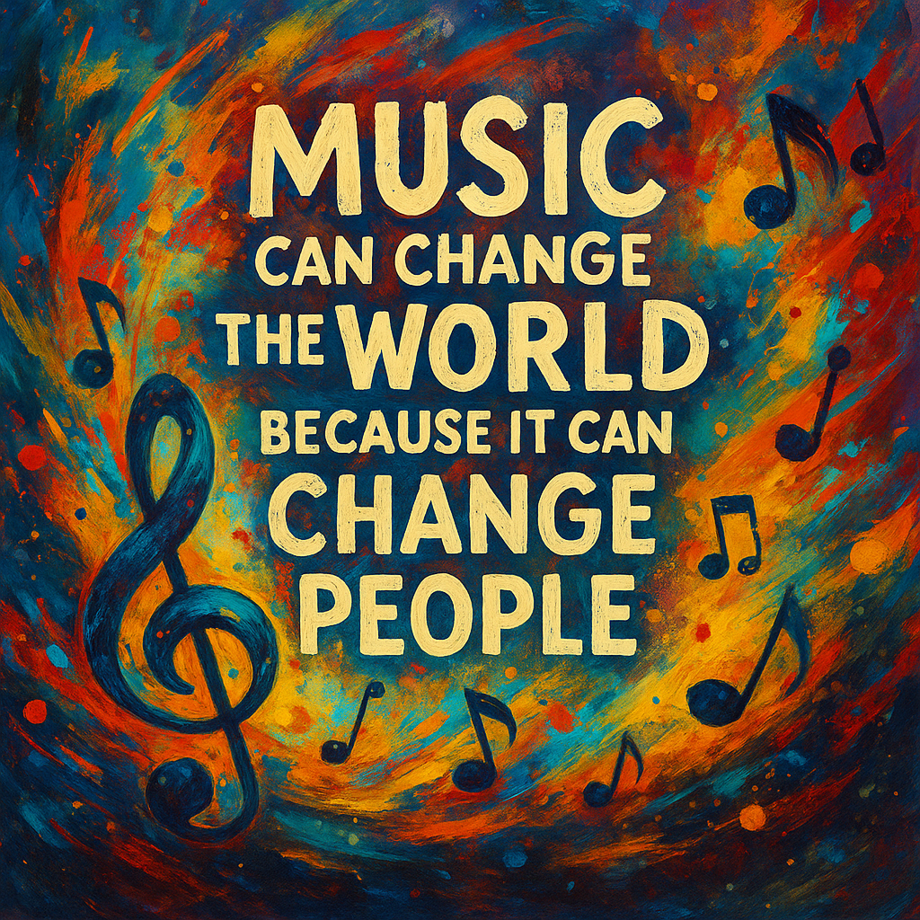 Music can change the world because it can change people