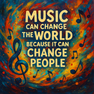 Music can change the world because it can change people sq Music can change the world because it can change people